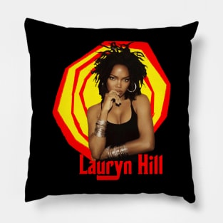 Retro lauryn hill Pillow