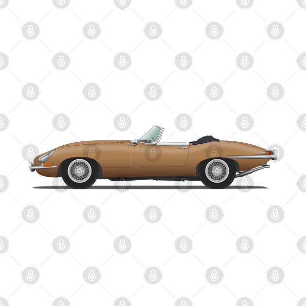 Jaguar E Type Roadster Bronze by SteveHClark