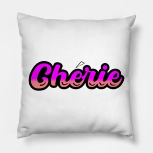 FRENCH WORD: Cherie (Sweetheart) Pillow