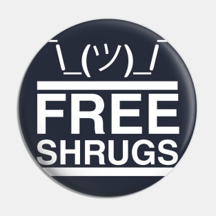 Free Shrugs (navy) Pin