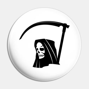 Death Skull With Scythe Pin