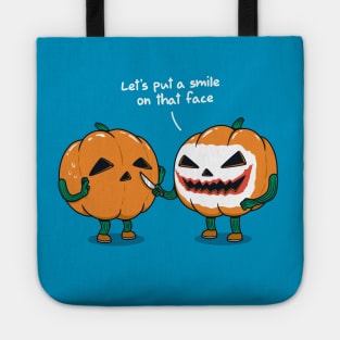 Smiley pumpkin Tote