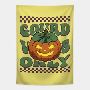 Halloween Jack O Lantern Gourd Vibes Only Tapestry