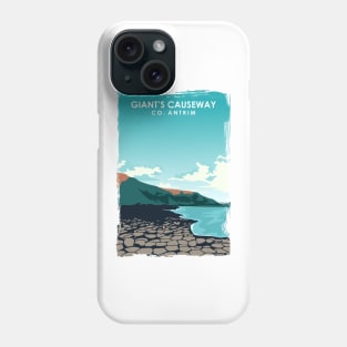 Giant's Causeway Northern Ireland Travel Poster Phone Case