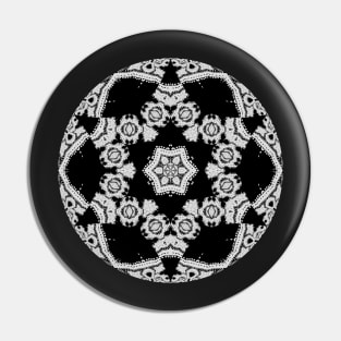 Black and White Starshaped Abstract Pin