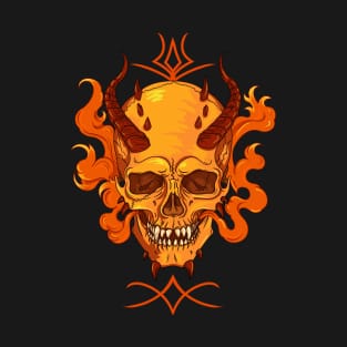 Demon Skull in Fire T-Shirt