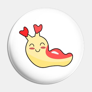 Happy Cute Slug Pin