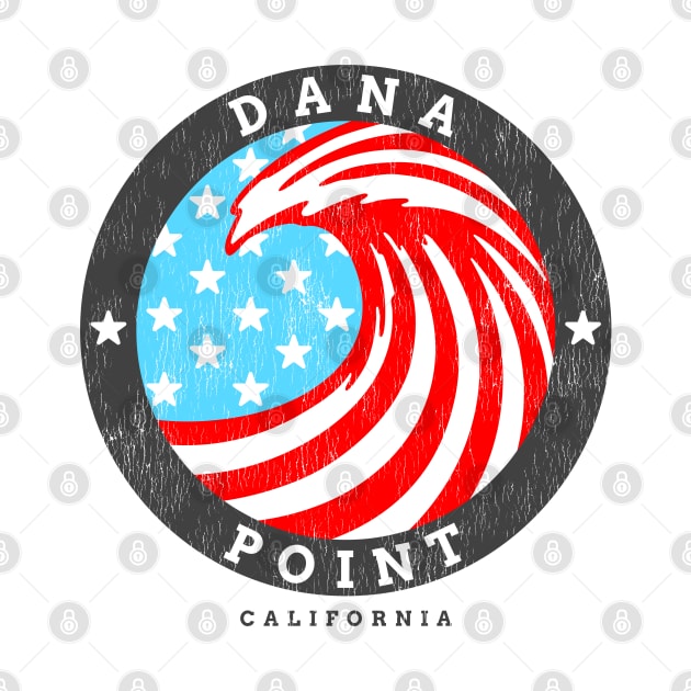 Dana Point, CA Summertime Patriotic 4th Pride Surfing by Contentarama