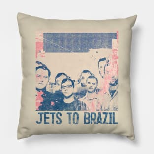 Jets To Brazil ∆ Retro Style Original Fan Design Pillow