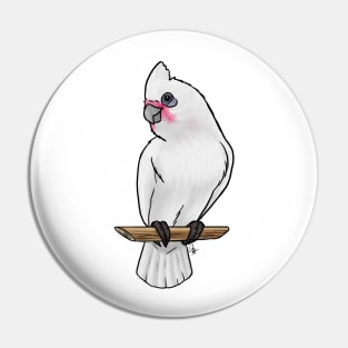 Bird - Bare-Eyed Cockatoo - Crest Up Pin