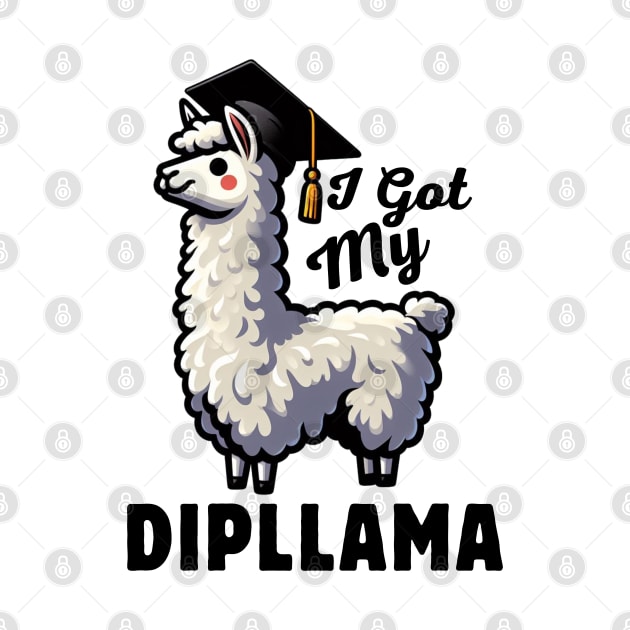 I Got My Dipllama Funny Graduated Llama Graduation Class Of 2024 Senior Gift Idea by Illustradise