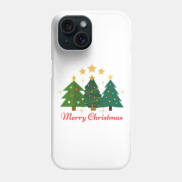 Merry Christmas Tree Phone Case by Ms Ruth