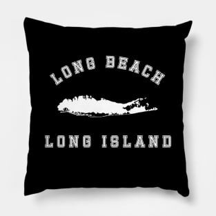 Long Beach Long Island (Dark Colors) Pillow