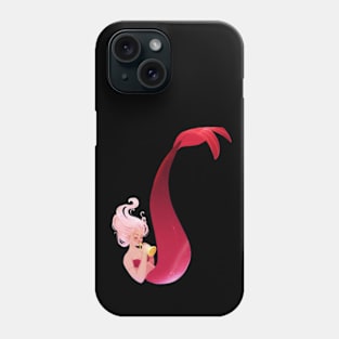 A mermaid  playing music Phone Case