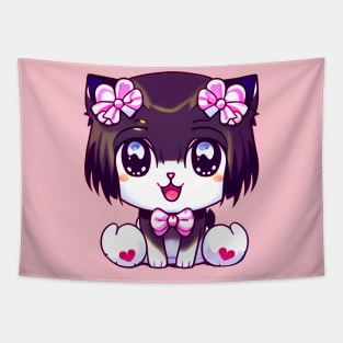 Cute kawaii kitten Tapestry