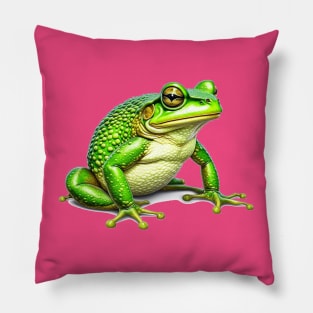 This Grumpy Frog is Giving You the Side-eye Pillow