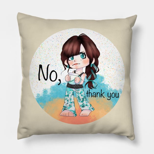 No Thanks Pillow by LonePokemo