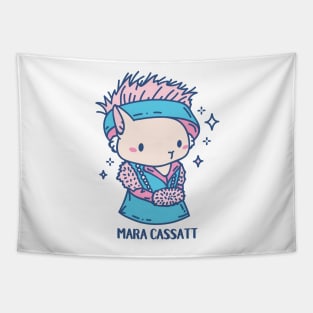 Mara Cassatt Funny Artist Animal pun Tapestry