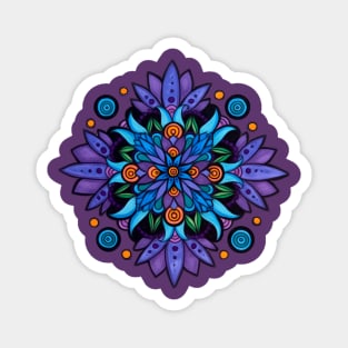 Blue Lotus Mandala Magnet