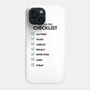 Guitar Rig Checklist Light Theme Phone Case