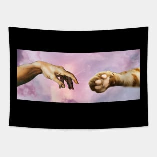 The Creation of Cat-am - Cat Paw Human Hand Tapestry