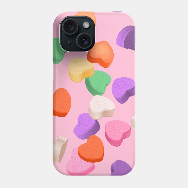 Valentine's Day Candy Hearts Phone Case by NewburyBoutique