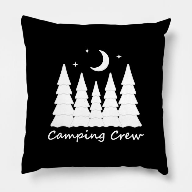 Camping Crew Pillow by VecTikSam