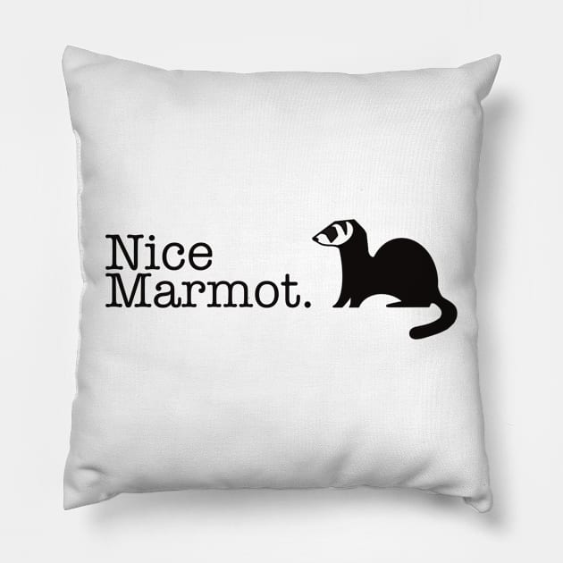 NiceMarmot logo Pillow by NiceMarmot