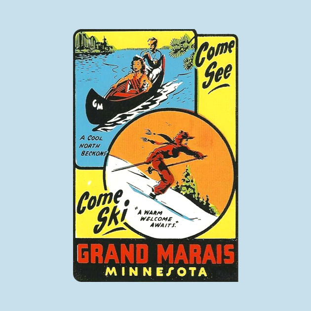 Discover Grand Marais Minnesota Vintage - Grand Marais - T-Shirt