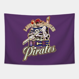 Lake Charles Ice Pirates Hockey Tapestry