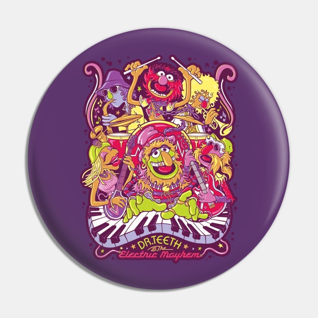 Teeth purple Pin by Kneaded Designs
