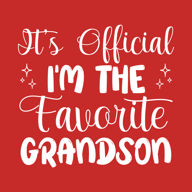 It's Official I'm The Favorite Grandson is a design for a boys Funny . by printalpha-art