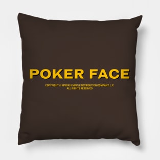 Poker Face Title Card Pillow