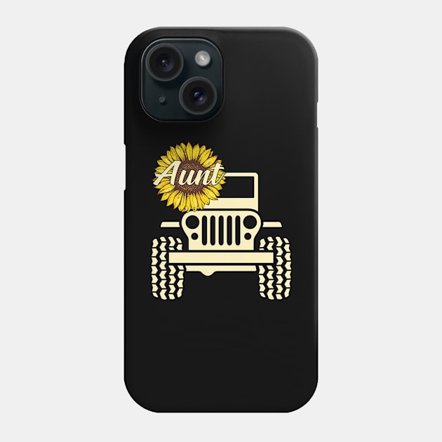 Jeep Sunflower Jeep Aunt Jeep Women Phone Case by Jane Sky