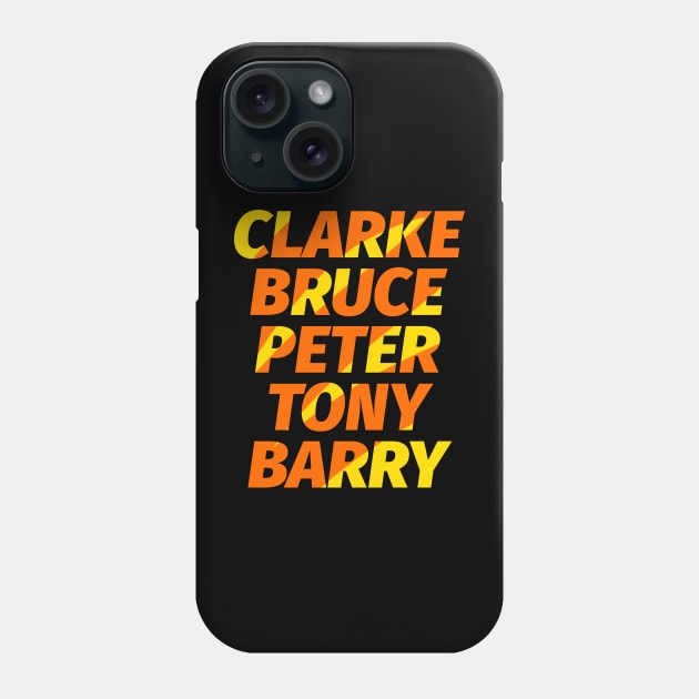 Clarke, Bruce, Peter, Tony, Barry - First Name Phone Case by Sesame