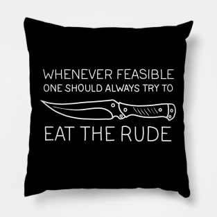 Eat The Rude Pillow