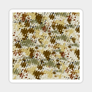 retro dot pattern camo pattern Magnet