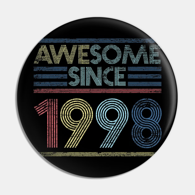 Vintage 21th Birthday Gifts - awesome since 1998 Pin by AKSA shop