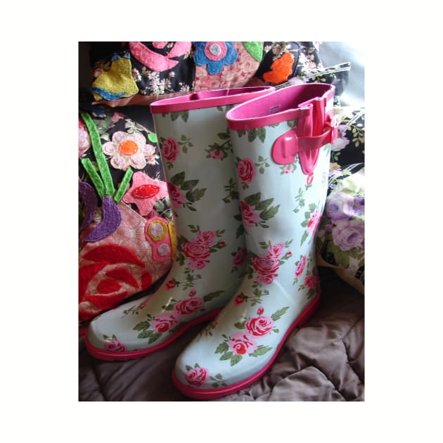 Floral Gum Boots by SarahRajkotwala