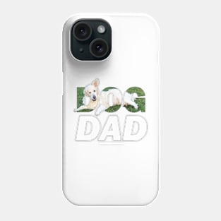 DOG DAD - white golden retriever oil painting word art Phone Case