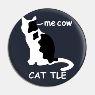 OCD Obsessive Cow Disorder  Funny Cat Pin