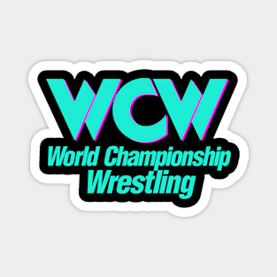 WCW teal logo Magnet