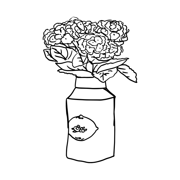 Hydrangea Flowers in a Vase by Annelie