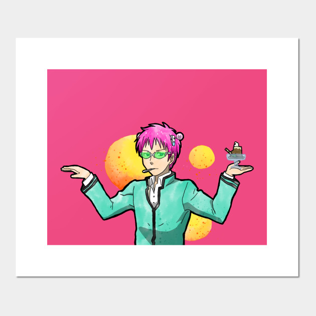 Saiki Dances For Coffee Jelly Saiki K Affiche Et Impression D Art Teepublic Fr