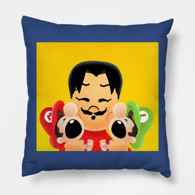 Papa Miyamoto Pillow by Phreephur