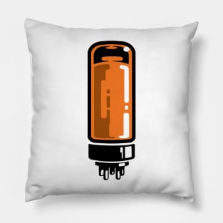 Vintage vacuum tube illustration Pillow