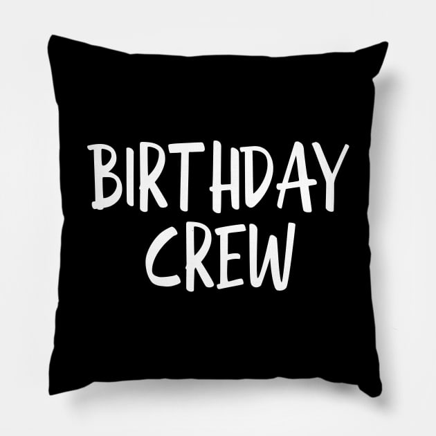 Birthday Crew Pillow by Textee Store