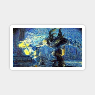 Dragon Age Origins The Warden vs Ogre Starry Night Magnet