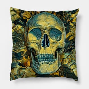 Surreal Skull Pillow