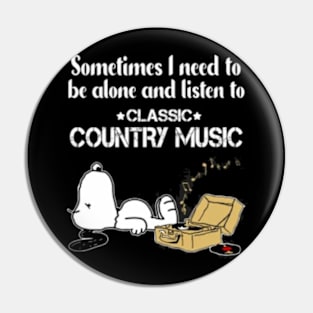 Classic Country Music // Aesthetic Vinyl Record Vintage // T-Shirt Pin